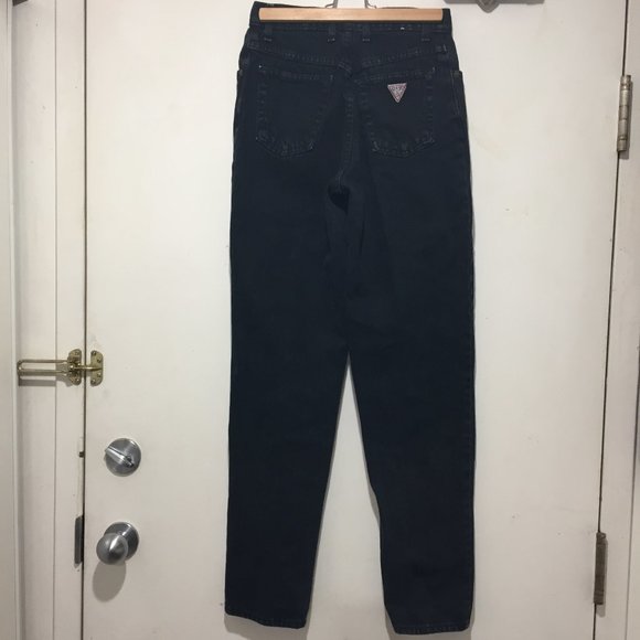 VINTAGE HIGH RISE GUESS DENIM JEANS SIZE 26 - Picture 3 of 5